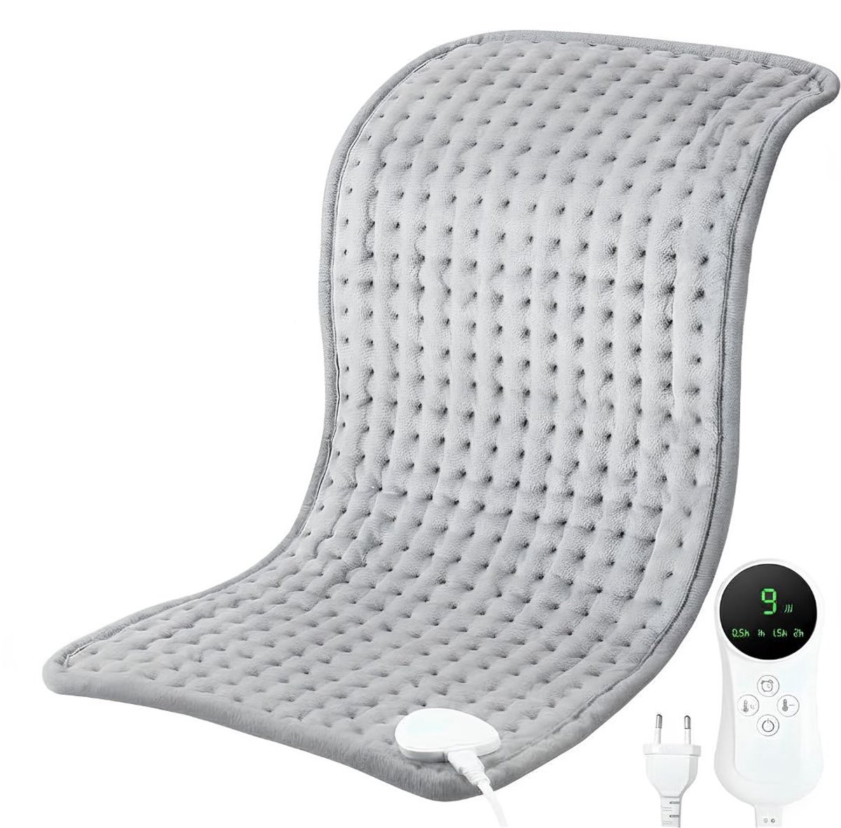 NIVA® Warmtekussen - Elektrisch Warmtekussen - Snelle Opwarming - Grijs - 30cm x 10cm x 9cm