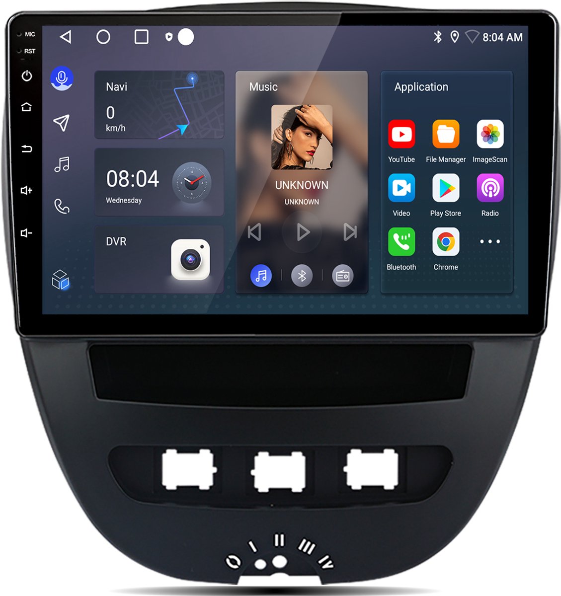 Cestovet Autoradio - Geschikt Voor Toyota Aygo/PEUGEOT 107/Citroen C1 2005-2014 - Android 14 - 1GB + 32GB - 4 Core processor - Bluetooth & Wifi GPS Navigatie