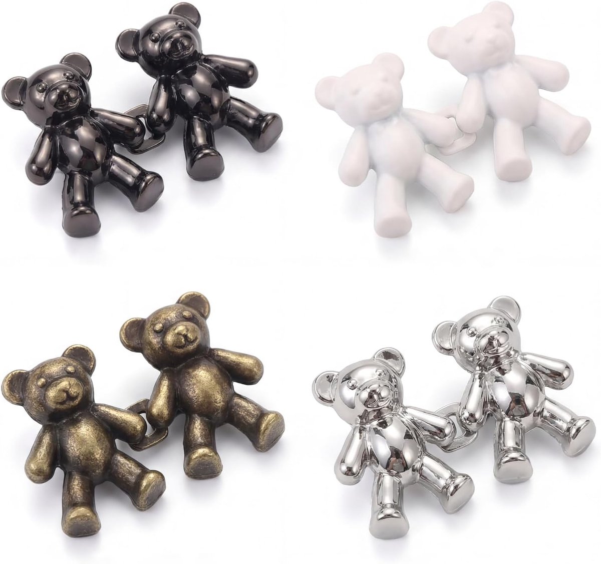8 paar broek taille versteviging, beer jean taille spanner clips | Voor Jeans, Jean Button Tighteners, Geen Naai Jeans Aanscherping Clips Knop Pins Voor Tailleband Broek Kleding Broek Jurken