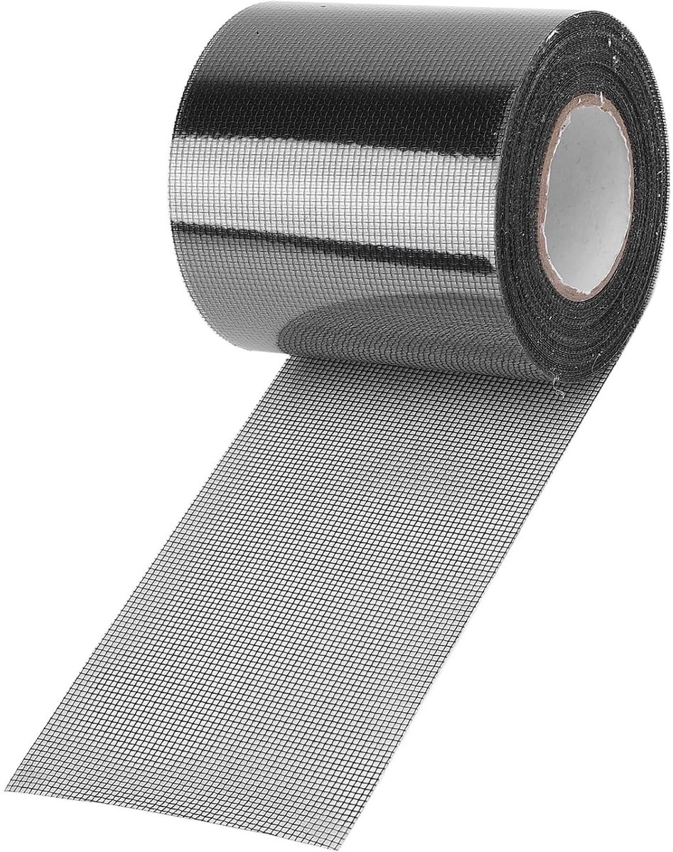 Reparatietape Voor Gaas, 80 mm X 9,15 M Reparatietape Voor Raamgaas 1 Rol Transparante Zelfklevende Reparatiepleister Voor Gaas, Voor Tenten, Kamperen (zwart)