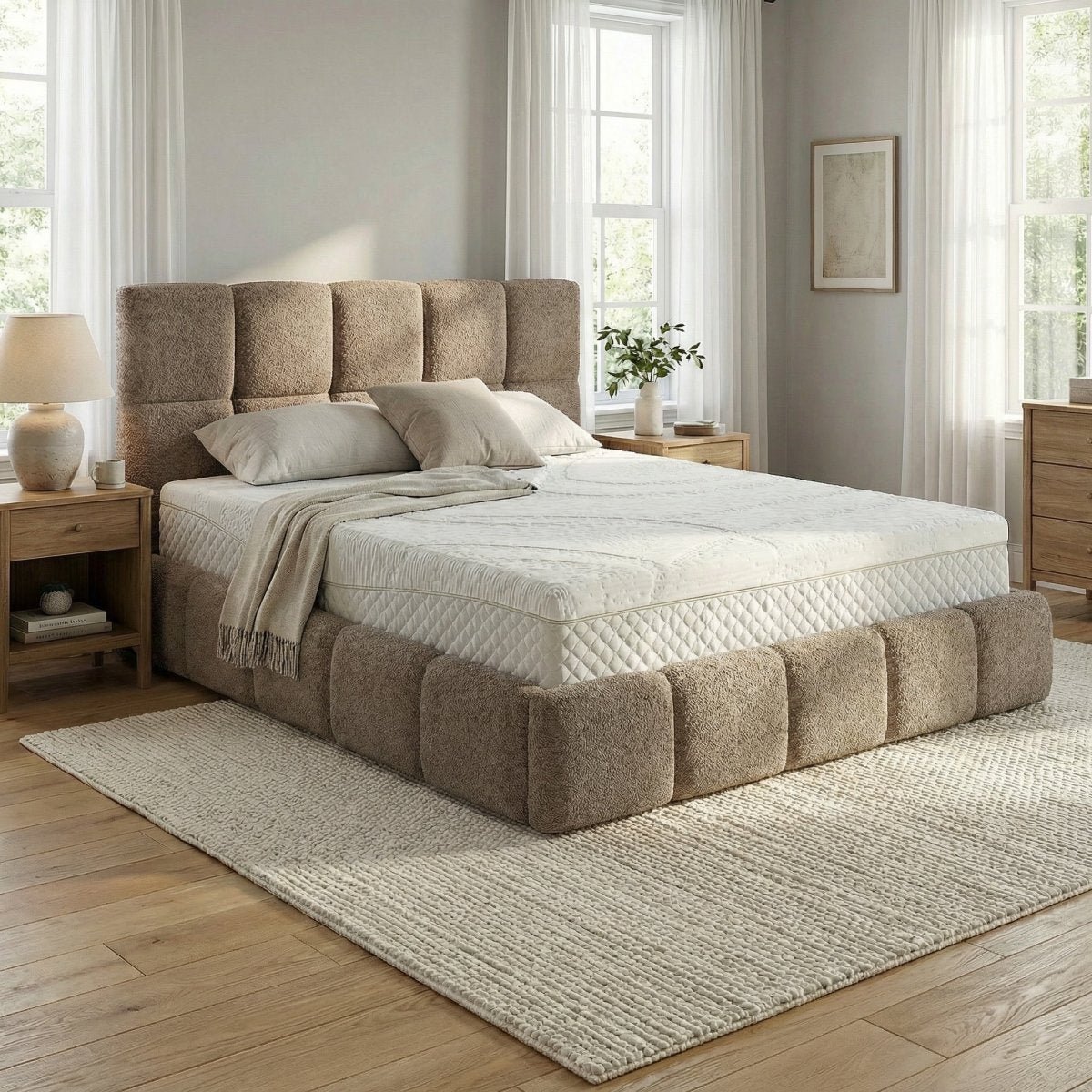 Mörgenn Bed Calma - Luxe Bedframe met Opbergruimte - Antelope (Anthology 04) - 160x200 cm - Met Luxe Suprême Hotelmatras