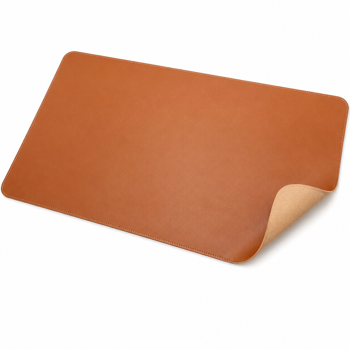 VHV - Bureauonderlegger 80 x 40 cm - PU-leer - Bruin