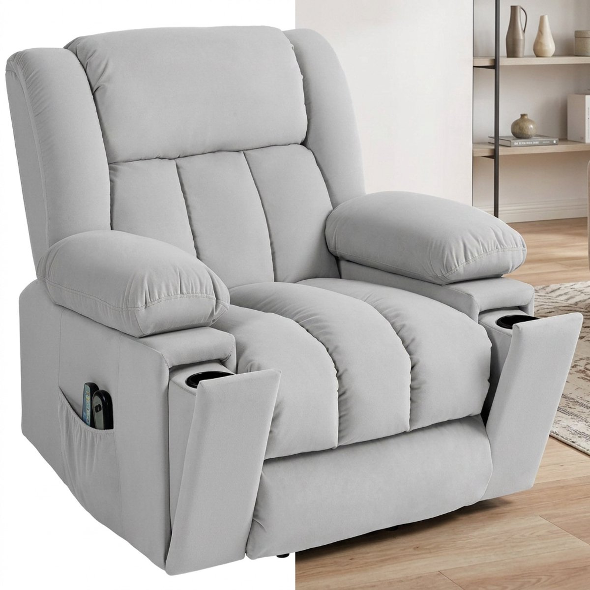 Smart-Elite Elektrische Relaxfauteuil Lichtgrijs - Smart-Elite - €569,95