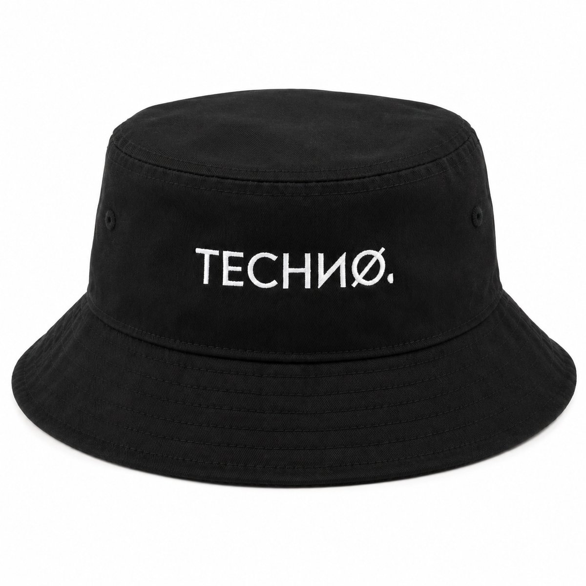 Techno Bucket Hat - Rave - Festival - Vissershoedje - Hoed - Sustainable - Zwart