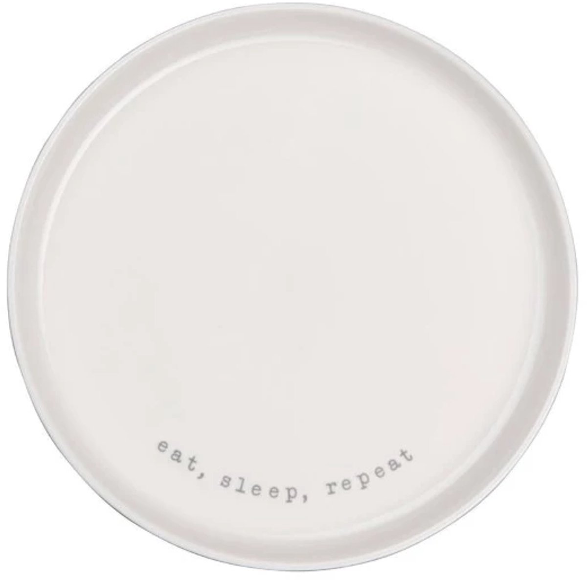 Asa Hey plat bord D22cm eat, sleep, repeat'
