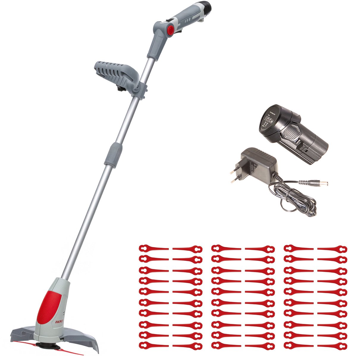 IKRA accu-grastrimmer IART 1224, 12 V, incl. accu, oplader en 20 nylon messen