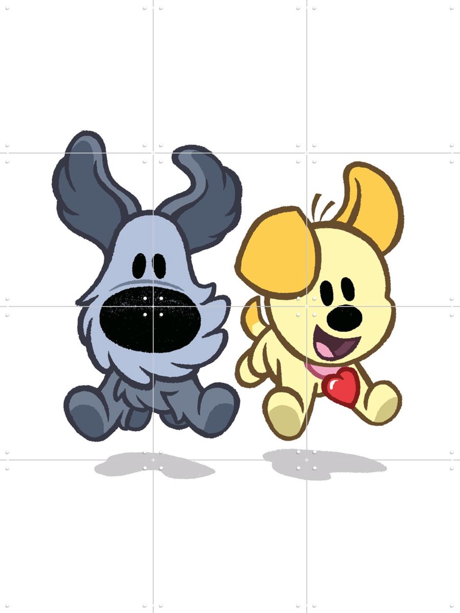 IXXI Woezel & Pip Rennen, Woezel & Pip & Van Hoorne Studios - 60 x 80 cm - Gratis ophangtool - Grote wanddecoratie en posters - Fantasierijk