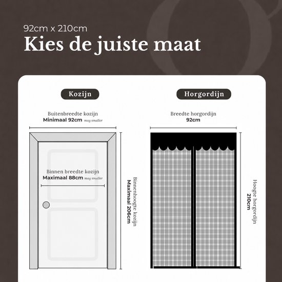 O'DADDY® Deurgordijn Deluxe FIBER - Magnetisch Vliegengordijn - Voor Nieuwbouw en Standaard Deuren - Eenvoudige Installatie - Deurhor Wit - 92x210 cm van O'DADDY — afbeelding 4