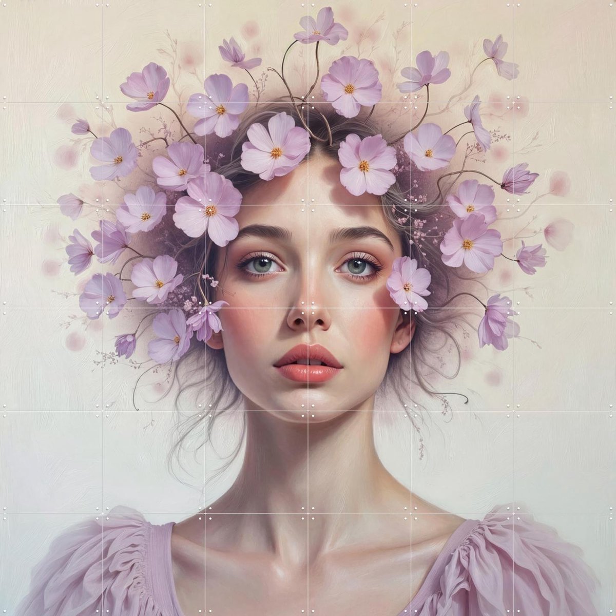 IXXI Sovereign in Bloom, IXXI Studio - 120 x 120 cm - Gratis ophangtool - Grote wanddecoratie en posters - Fantasierijk, Digitale Kunst, Surrealisme