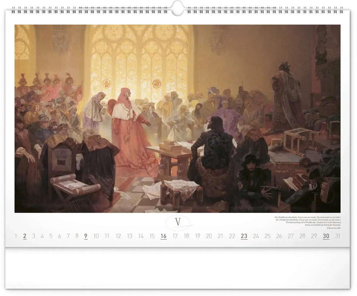 Alphonse Mucha Kalender Groot 2027