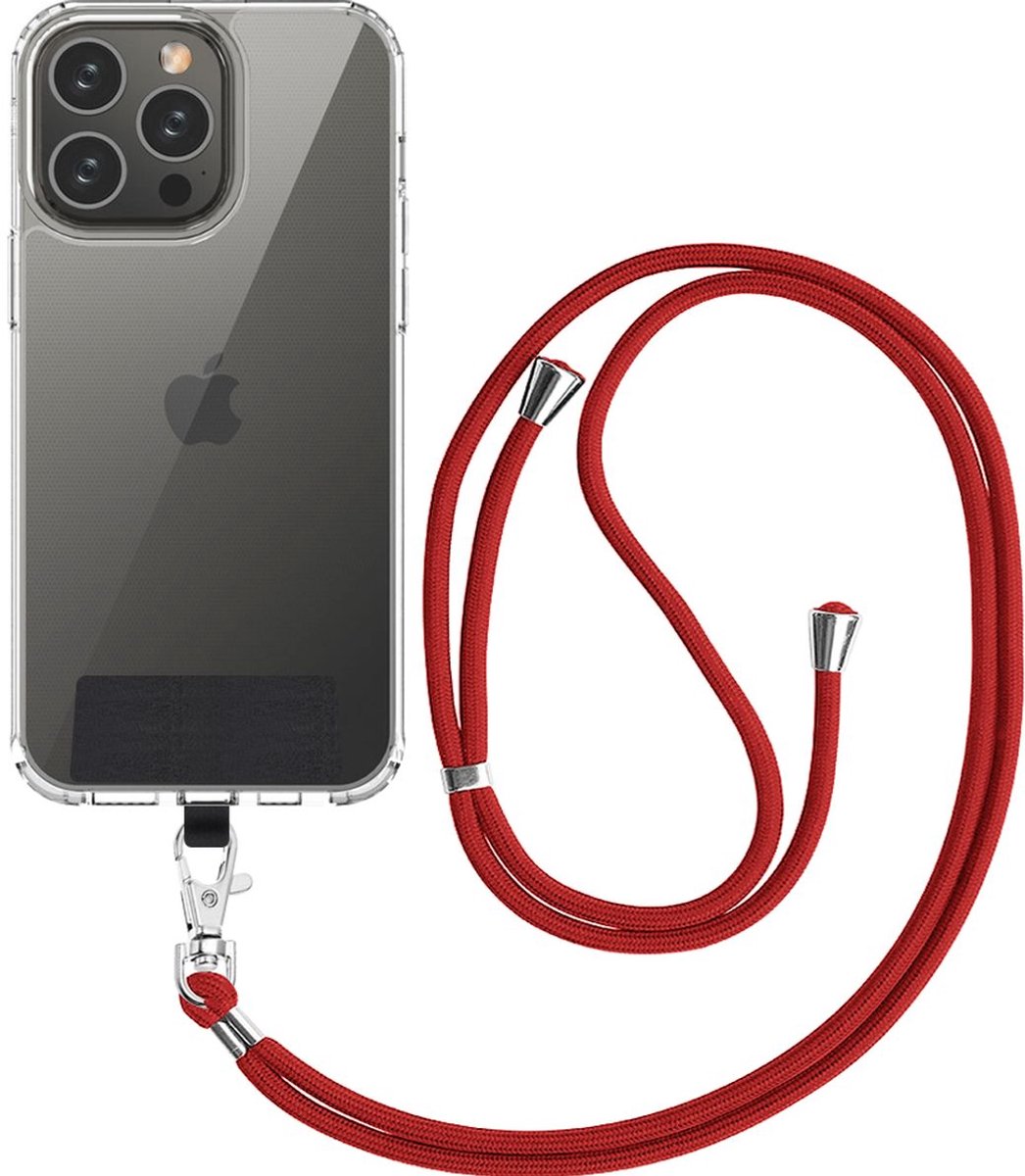 Mobigear Universeel Telefoonkoord Verstelbaar - Rood