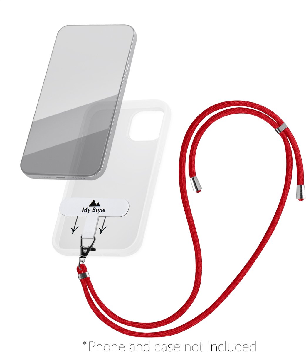 My Style Universeel Telefoonkoord Verstelbaar - Rood