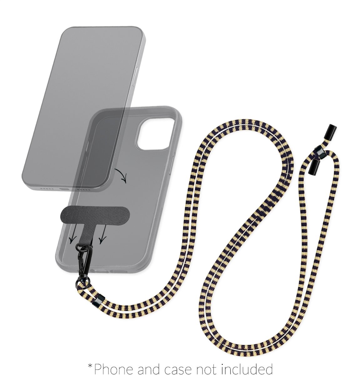 Mobilize Universeel Telefoonkoord Verstelbaar - Bruin / Blauw
