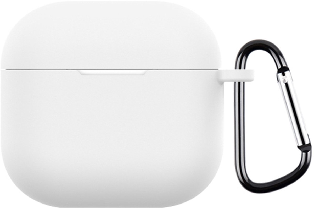 Mobigear Hoesje geschikt voor Apple AirPods 4 Hoesje Flexibel Siliconen | Mobigear Colors - Wit