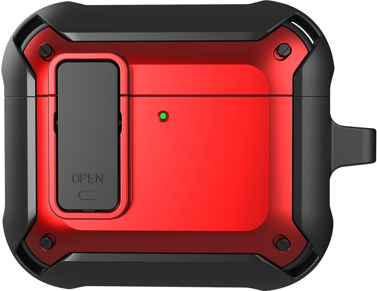 Mobigear Hoesje geschikt voor Apple AirPods 4 Hardcase Hoesje | Mobigear Bumblebee - Rood