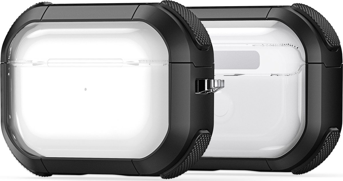 Mobigear Hoesje geschikt voor Apple AirPods Pro 1 Hardcase Hoesje | Mobigear Shockproof - Zwart