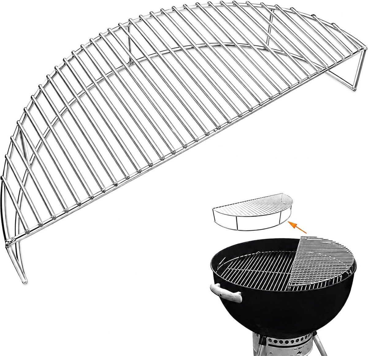 SnelShoppen - 52.5cm Warmhoudrek voor 57cm Houtskool Grills, Barbecue, Kettle Grill, Smokey Mountain Rookoven, Verhoog je Kookruimte voor Feest, Campi