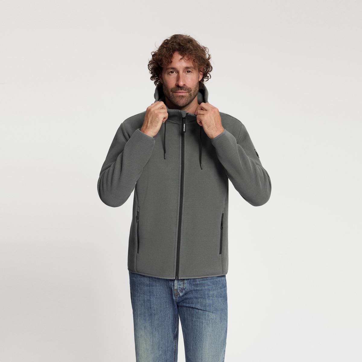 Travelin' Tyko Heren - Outdoorvest - Fleece - Grijs