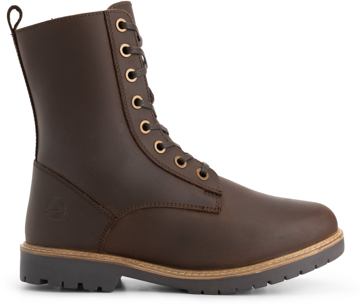 Travelin’ Torpsund Dames Veterboots met rits Wol gevoerd Donkerbruin