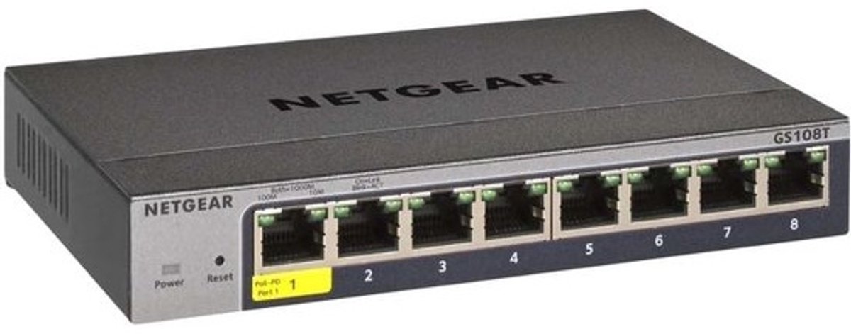 8-Poorts Gigabit Ethernet Switch Smart Managed Pro met Flexibel Beheer