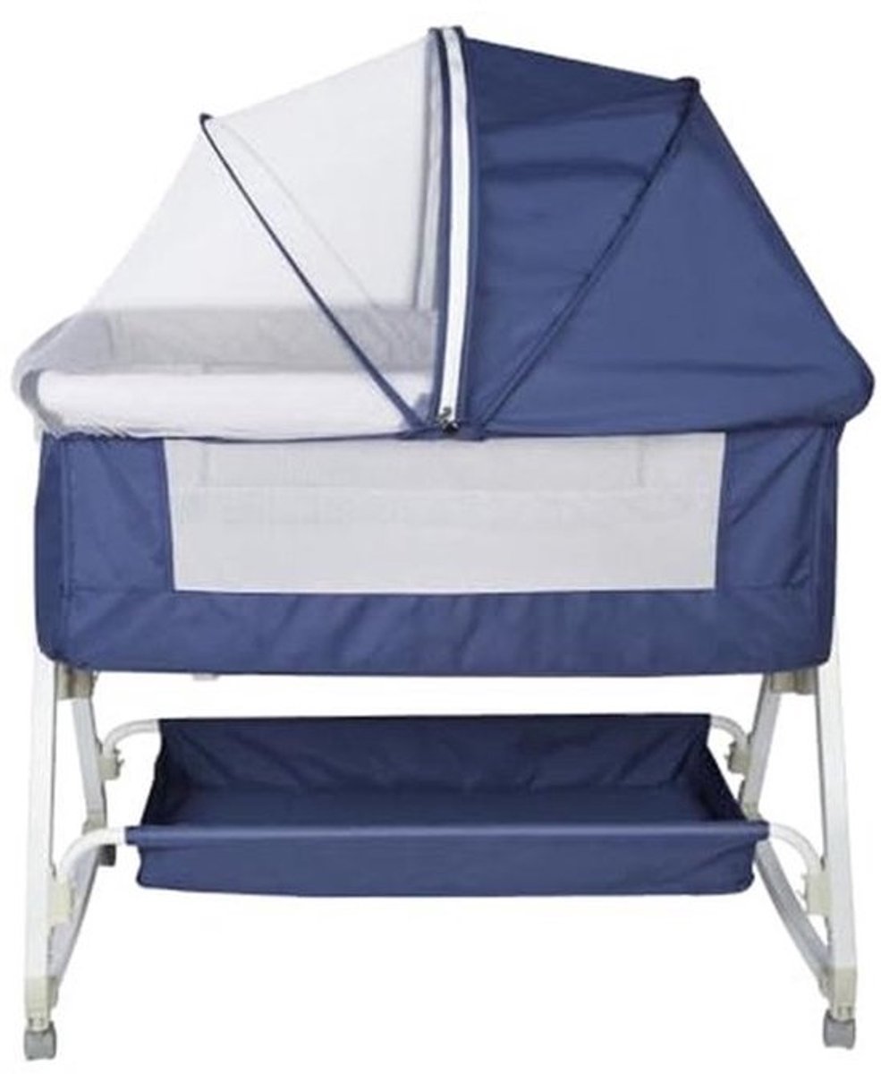 3-in-1 Babybed voor Pasgeborenen - Verstelbaar en Schommelbed met Wielen