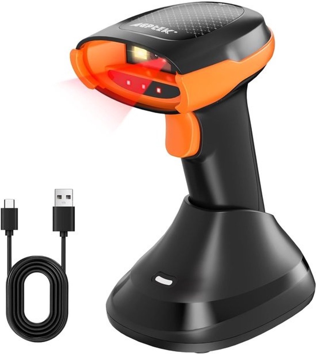 Draadloze Handheld Barcodescanner met Ergonomisch Design en Draadloos Laadstation