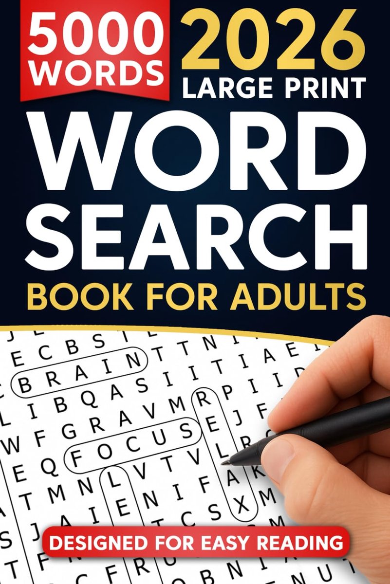 Word Search Book for Adults - Large Print: 5000 New Words - 100 Themed Puzzles with Solutions - ShopVlot