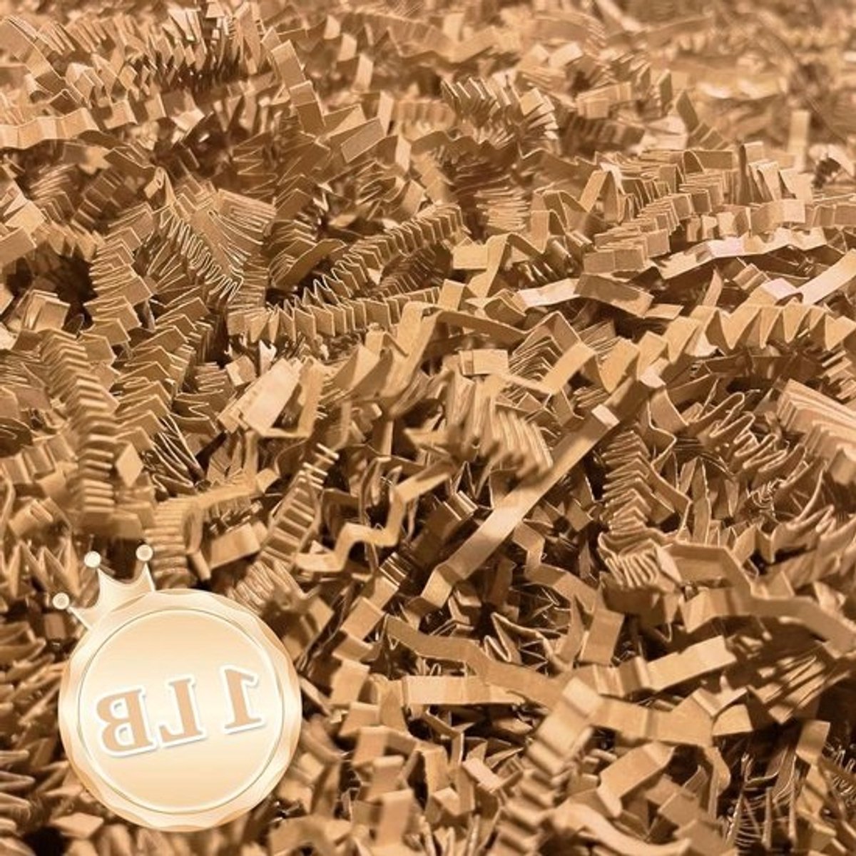 Kraftpapier Kreukelgesneden - Papier Versnipperd Vuller - Geschenkverpakking Decoratie - Milieuvriendelijk Recyclebaar - 1 pond - Bruin