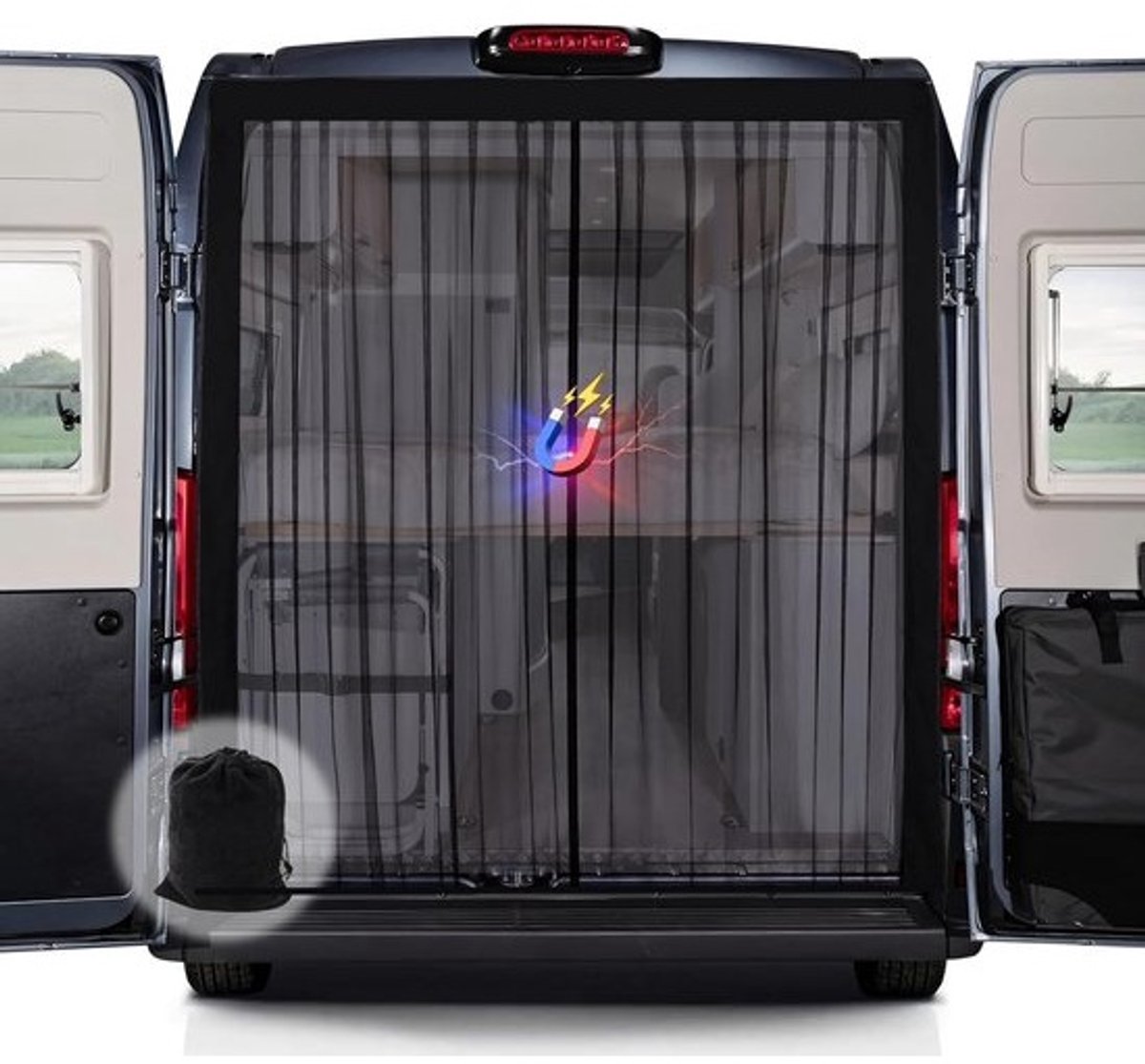 Magnetisch Vliegengaas voor Auto - Anti-Muggen Scherm Geschikt voor Diverse Deuren, 165 cm x 165 cm