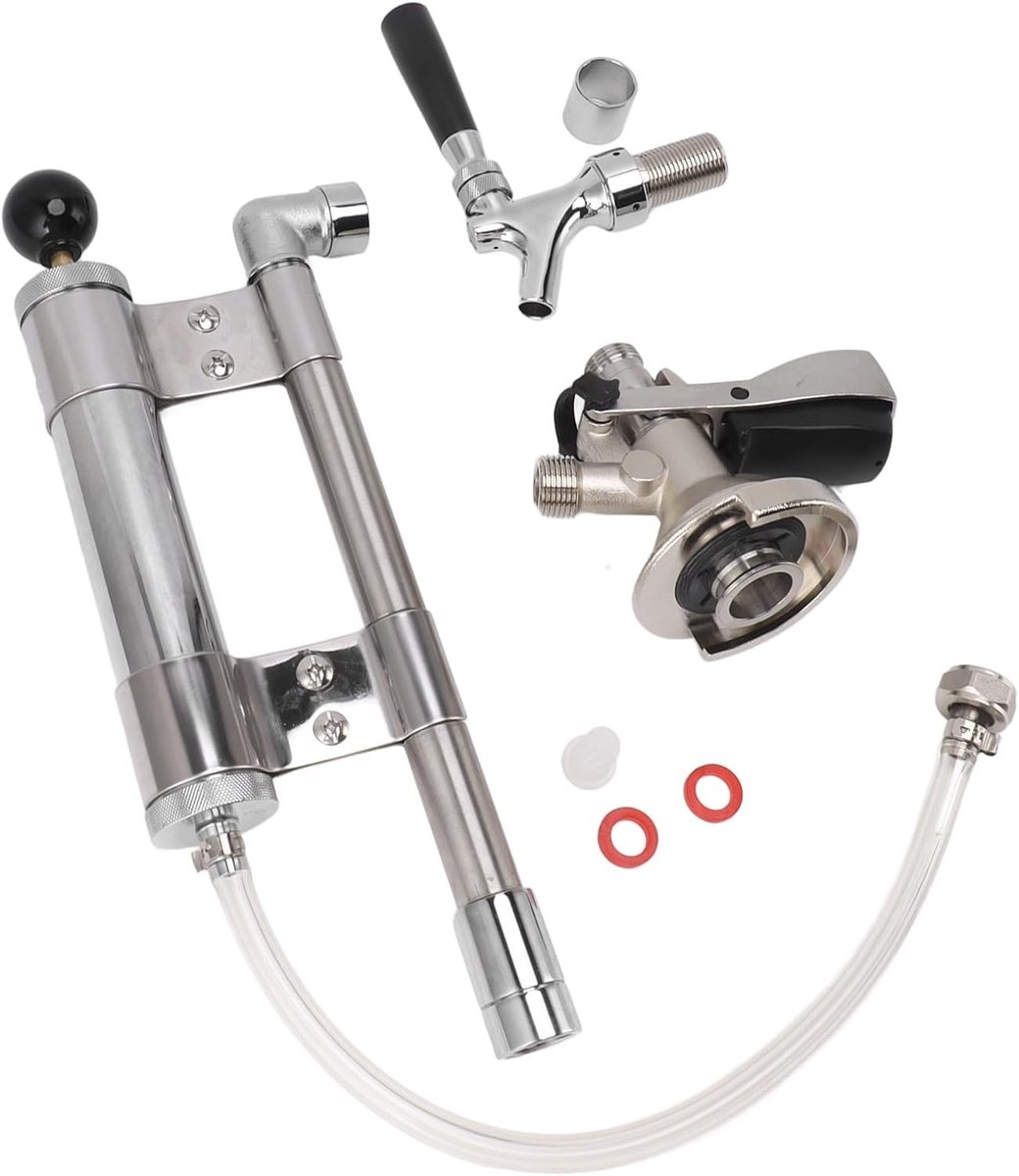 Draagbare 8 Inch RVS Bierpomp - Ideaal voor Feesten, Picknicks en Kamperen met Vrienden en Familie