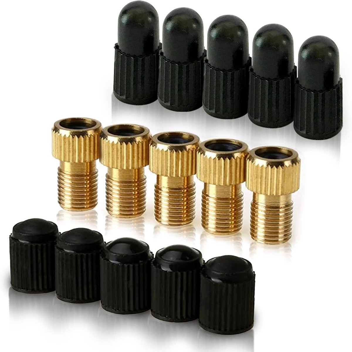 Fiets Ventiel Adapter - Zwart - Presta naar Schrader - Massief Messing - Voor Fietsen