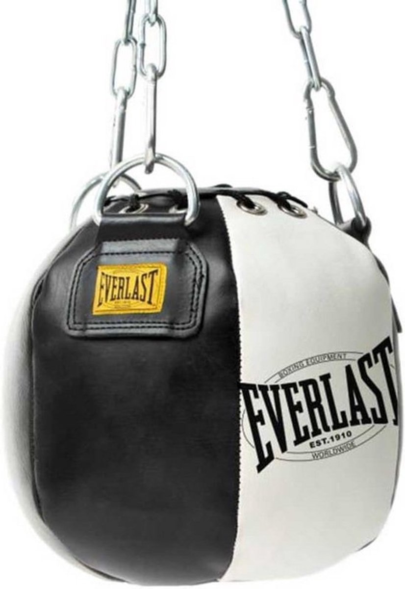 Everlast 1910 Headhunter Boksbal - 10 LBS - Zwart/Wit