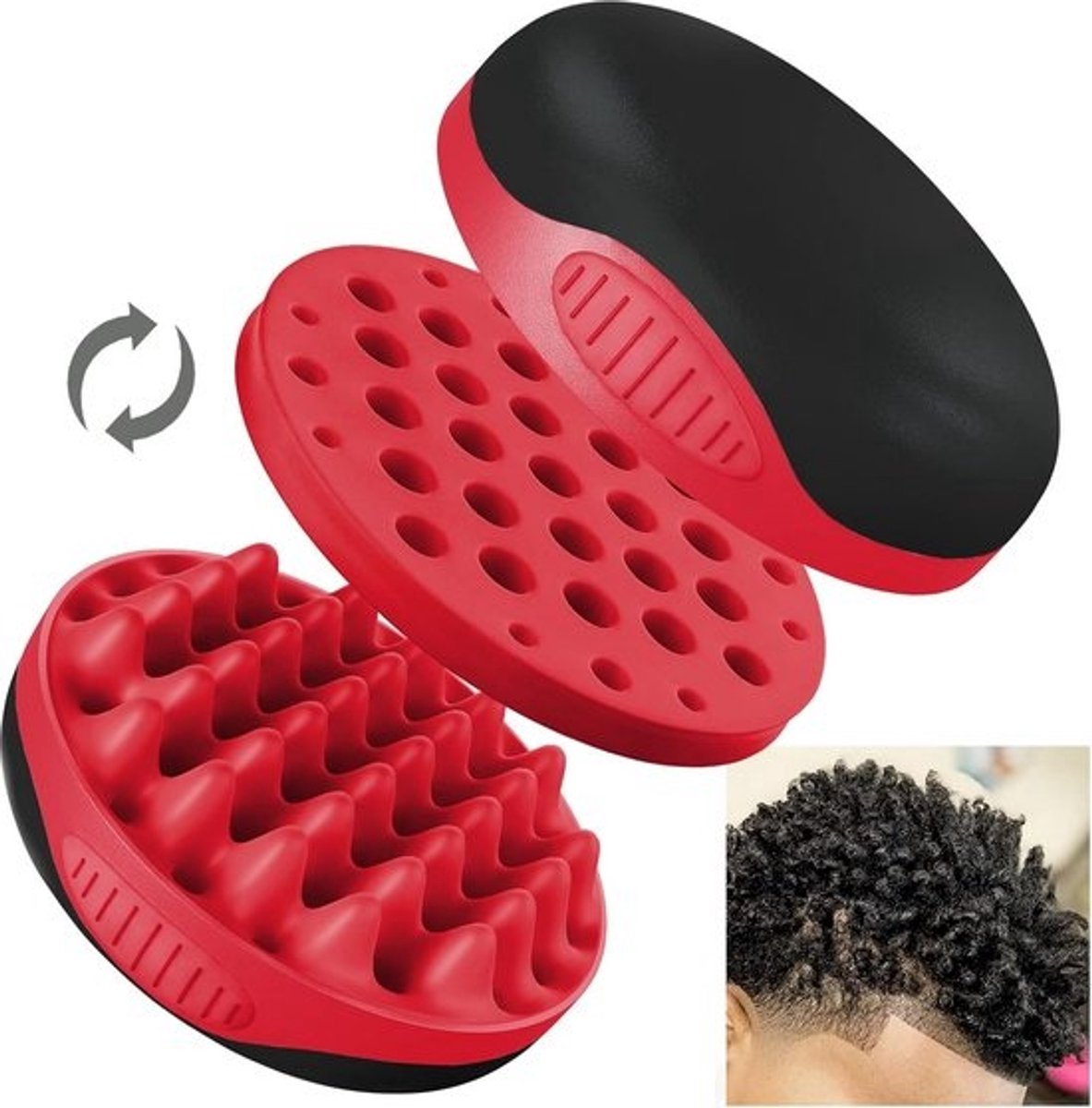 Flexibele Silicone Twist Borstel voor Krullen en Twists