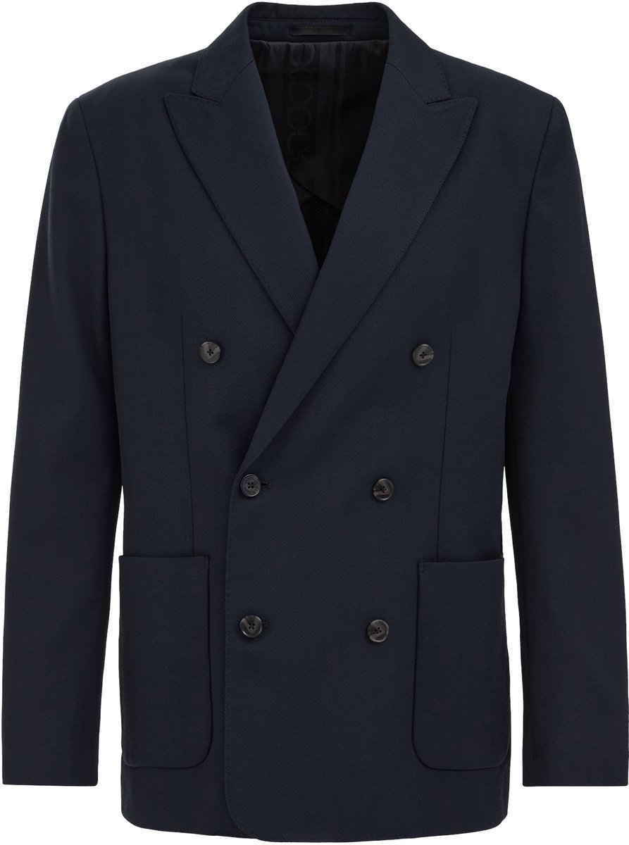 Van Gils Heren regular fit double breasted blazer van wolmix