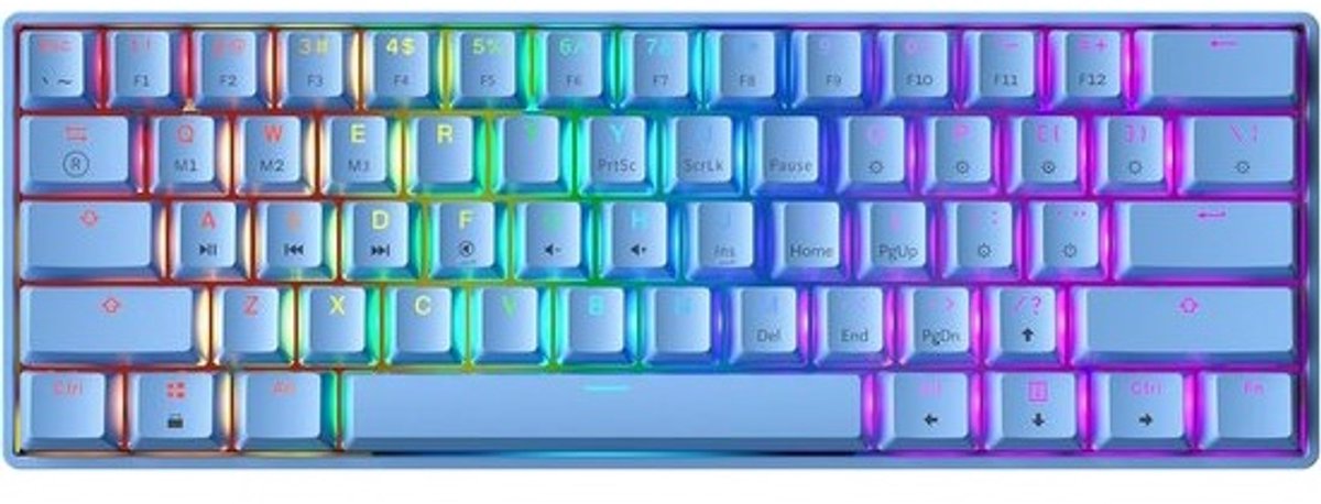 Mechanisch Gaming Toetsenbord 60% - Compact RGB Verlicht Bedraad Programmeerbaar voor PC/Mac