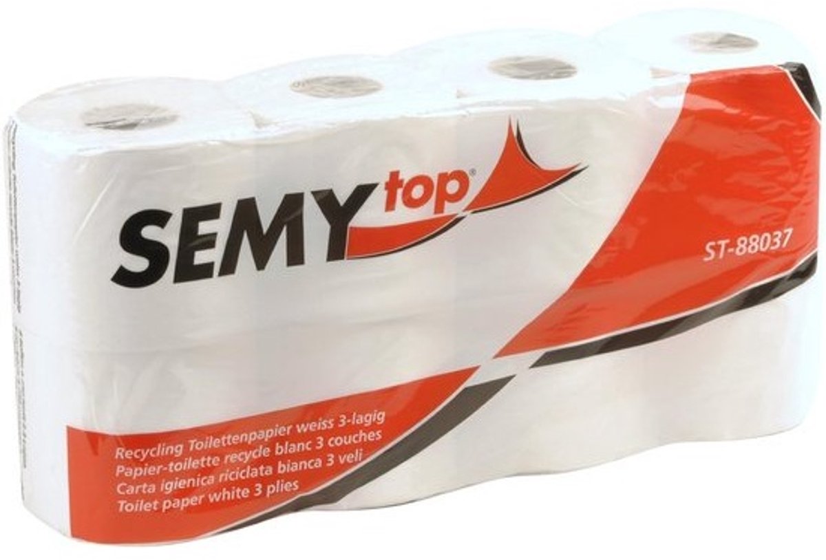 Toiletpapier Recycling, 3-Laags, Extra Zacht & Sterk, Groot Voordeelverpakking