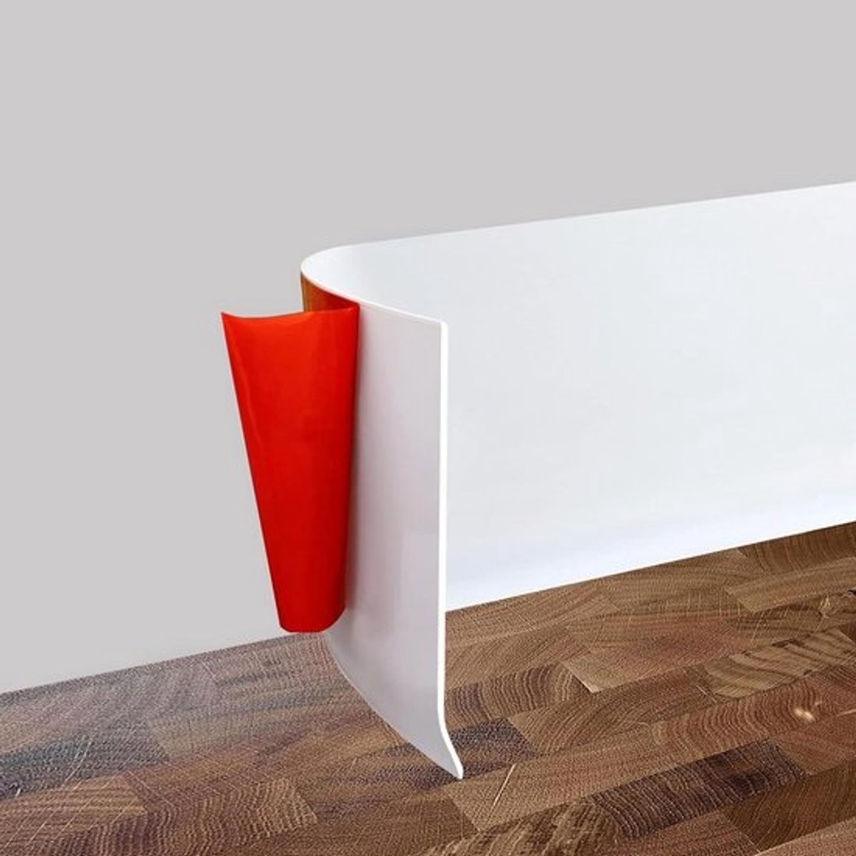Zelfklevende Plint - PVC Vloerlijst - Afwerking Aanbrengen - Zacht Flexibel Materiaal - 10 Meter Lengte - Wit