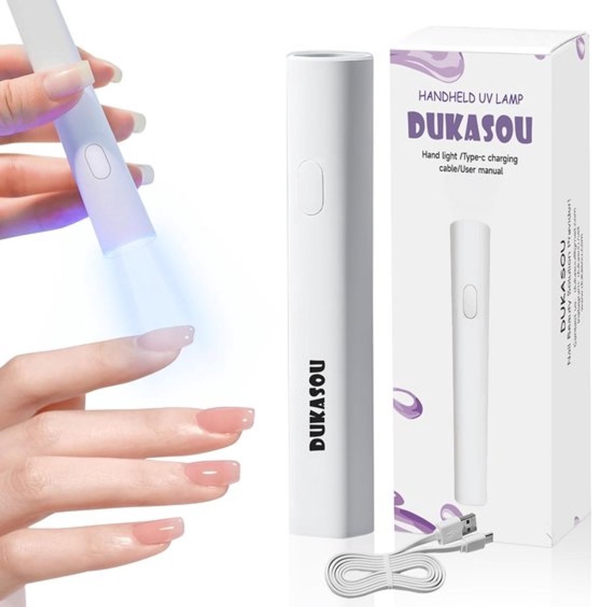 Draagbare UV LED Nagellamp Mini Oplaadbaar voor Gelnagellak