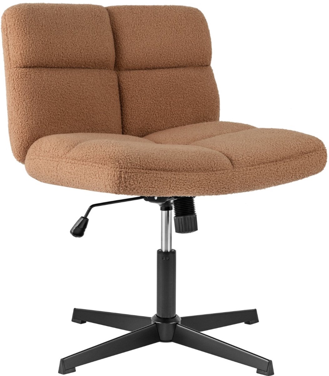 SureDeal® - Bureaustoel - Draaisteel Armleuningen Bureau - Brede Zitting Bruin - 73x64x78 cm - Bruin