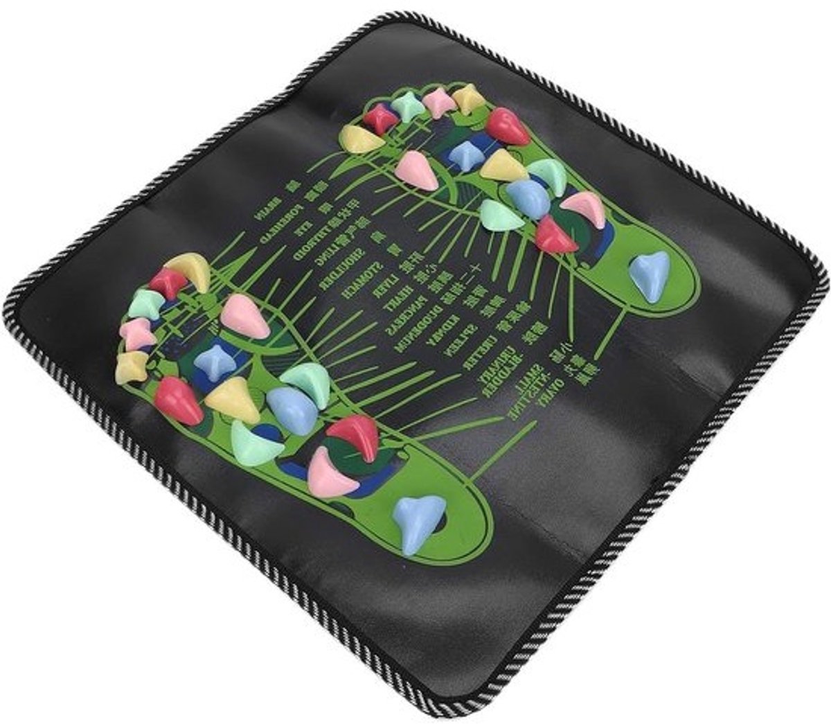 Voetreflexologie Massagemat - Voetacupressuurkussen Stimulerend Kussen - Voetmassage Ontspanning - Intensieve Acupunctuur Stimulatie - 36 x 12 x 4 cm