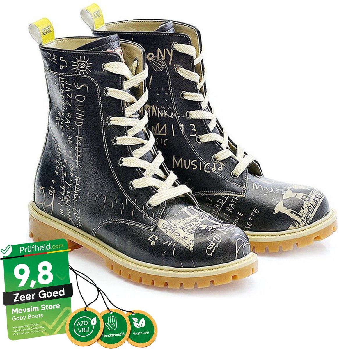 GOBY Artwork Boots - Dameslaarzen - Handmade - Maat 40