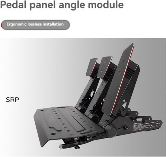 Pedaal Hoekmodule - Verhogingspaneel - Sim Racing - Ergonomische Installatie - 1x1x1 cm - Zwart — afbeelding 3
