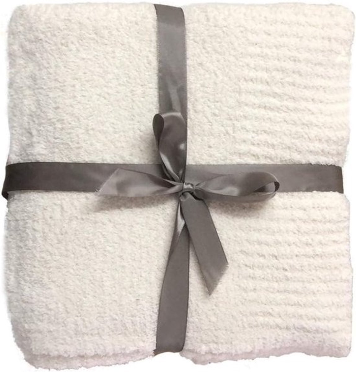 Gebreide Deken - Zachte Plaid - Bank en Bed - Lichtgewicht en Warm - 127 x 152 cm - Crème Wit