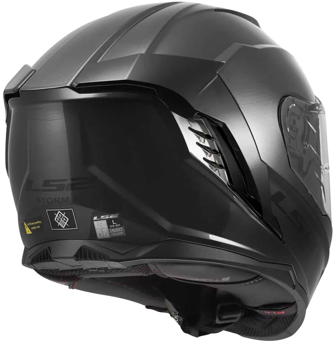 LS2 FF818 Storm III helm Jeans glans titanium – foto 2