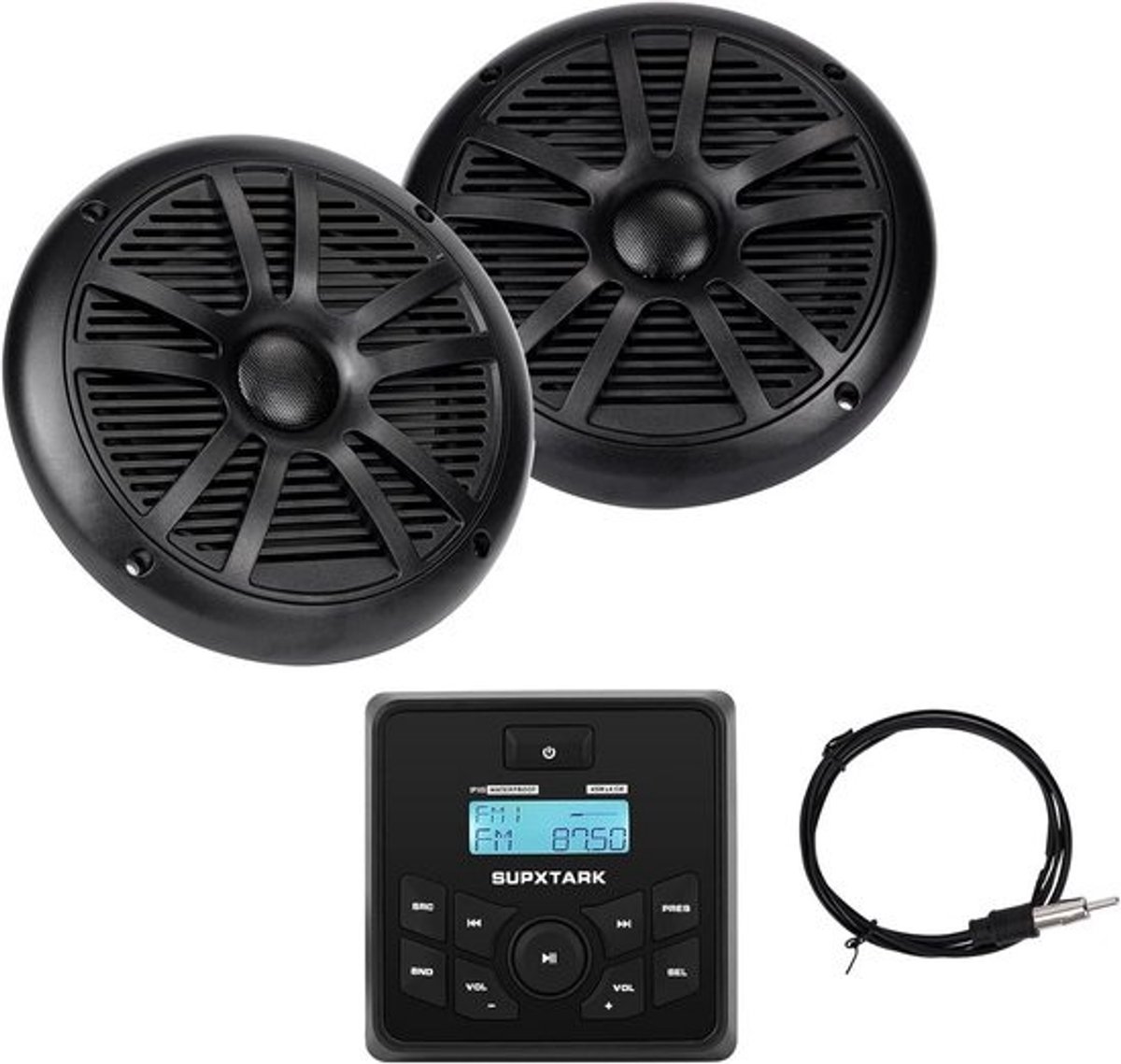 Waterdichte Marine Stereo Set met Bluetooth Radio en 2x 6.5 Inch Speakers