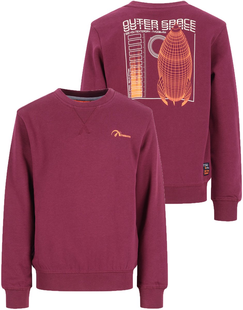 TYGO & vito X608-6311A-284 Jongens sweater Silver - Maat 110/116