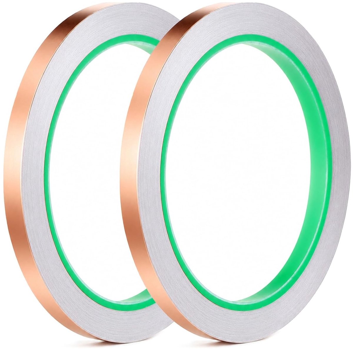 Dubbelzijdige geleidend koperfolie tape 6.3mm x 20m voor EMI afscherming, solderen en ambachtelijke projecten