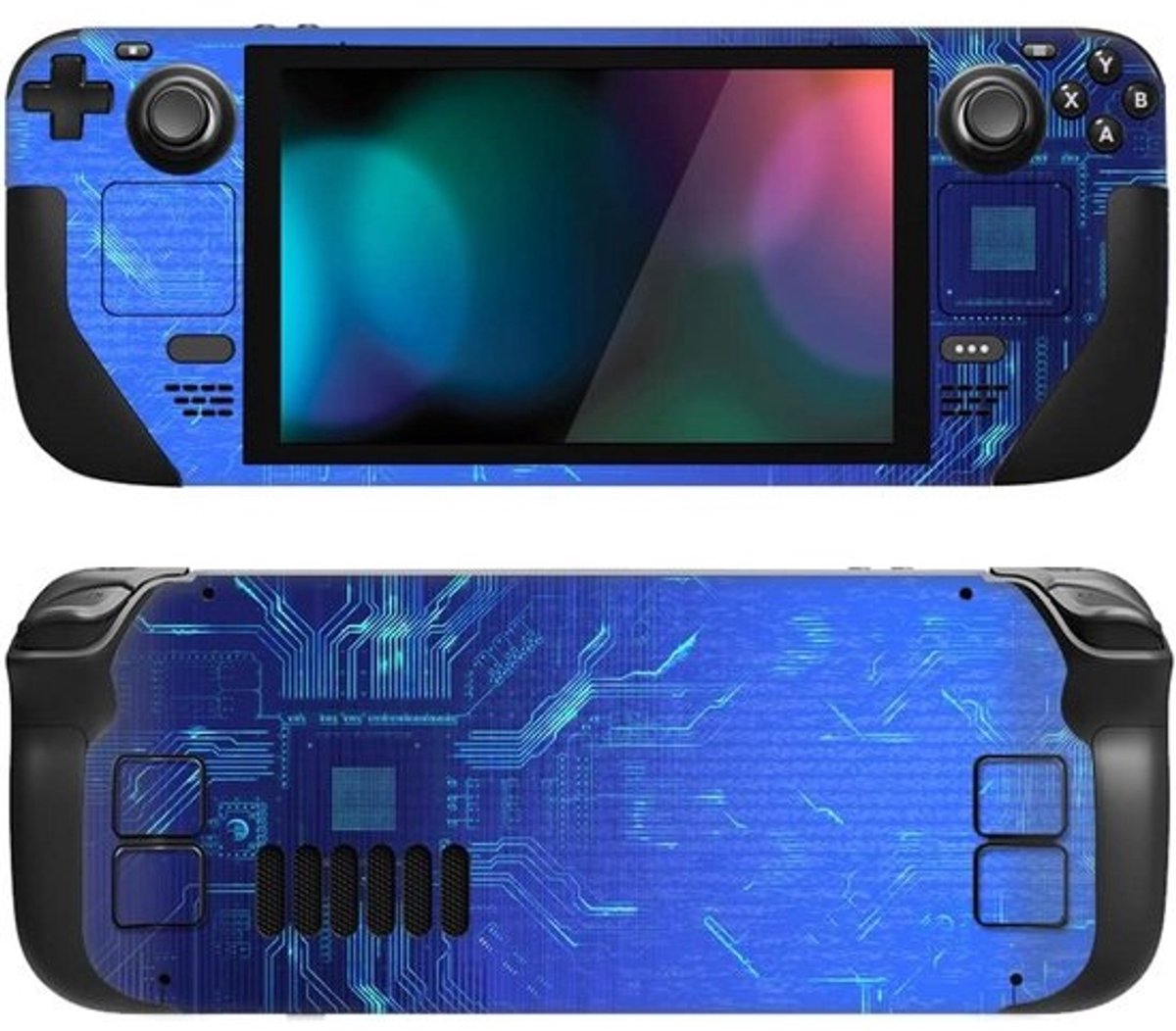 Volledige Beschermende Sticker Skin Decal voor Steam Deck LCD & OLED - Blauw Licht Grafisch