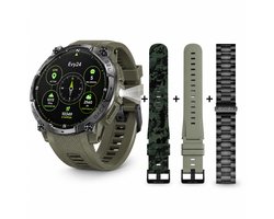 Evy24 GPS Smartwatch Amoled Pro - Sporthorloge Heren & Dames - Zelfstandige GPS/GNSS - Waterdicht - Belfunctie - Zaklamp - Kompas - Hoogtemeter - Barometer - 100+ Sportmodi - Outdoor - Groen