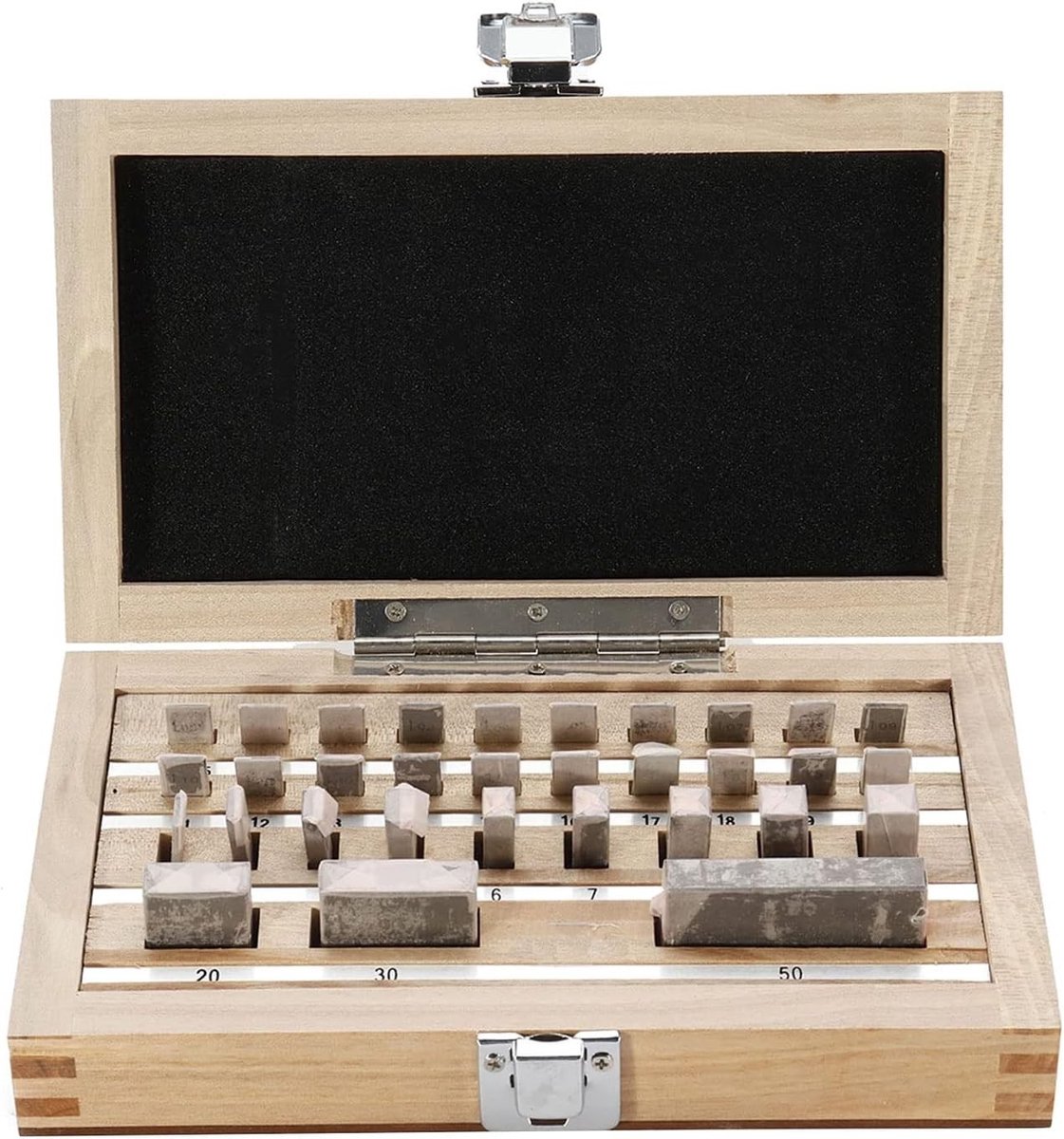 32-delige metrische meetblokset voor precisie metingen, staal lathe meetblokken en inspectietools